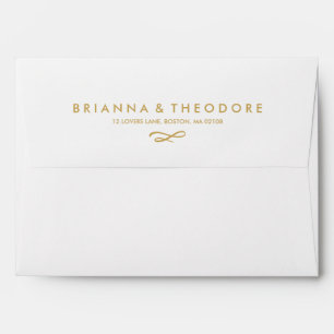 Enveloppes Liner point or avec adresse de retour