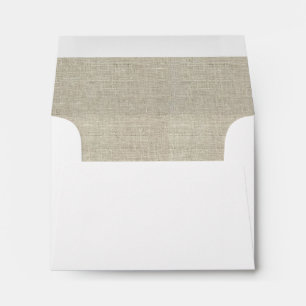 Enveloppes Linge de lit beige rustique imprimé