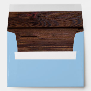 Enveloppes Little Man Baby shower Rustic Wood Bowtie
