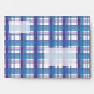 Enveloppes Madras Plaid Blue et Purple