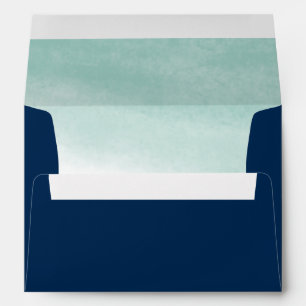Enveloppes Marées Seaglass Marine et Aquarelle verte