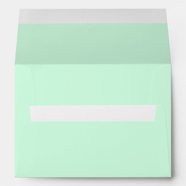 Enveloppes Mariage à la menthe verte Pastel (Dos (Bas))