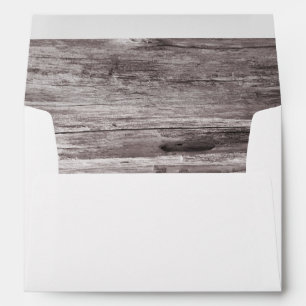 Enveloppes Mariage Arrière - plan Rustic Wood