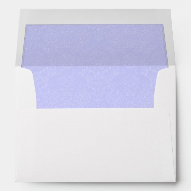 Enveloppes Mariage damassé avec pointe pourpre pér (Dos (Bas))