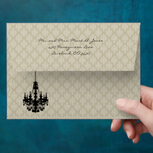 Enveloppes Mariage damassé du lustre