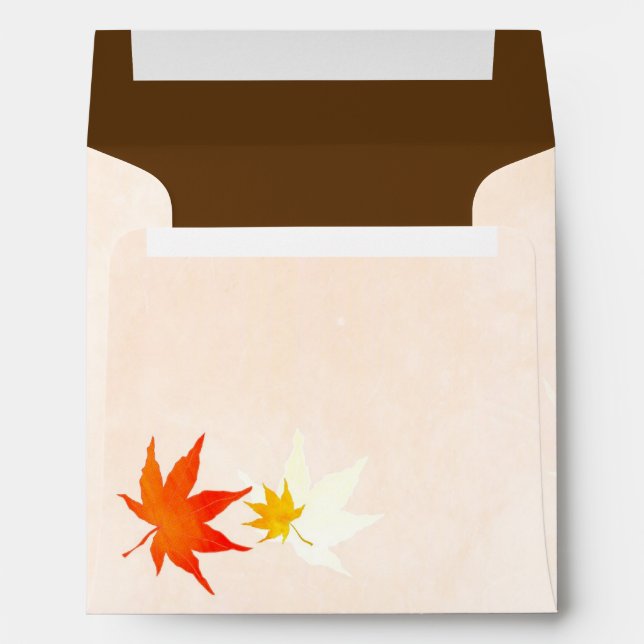 Enveloppes Mariage de automne Feuille Dancing Maple (Dos (Bas))