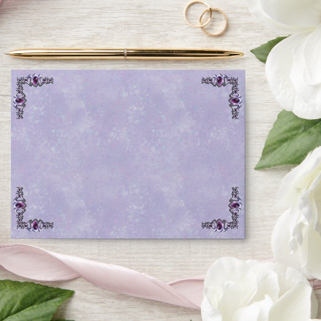Enveloppes Mariage de bijoux d'eau et de violet (Wedding)