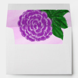 Enveloppes Mariage de lavage à l'aquarelle violette