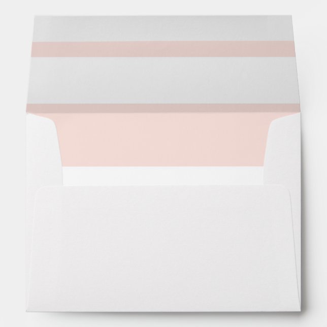 Enveloppes Mariage de Pink and White Stripes (Dos (Bas))
