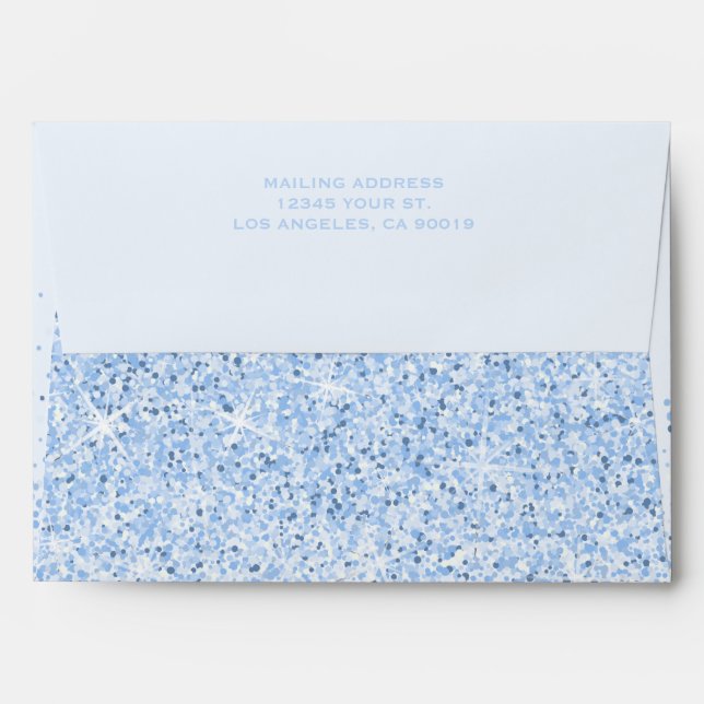 Enveloppes Mariage de scintillement moderne de parties (Dos (Haut rabat))