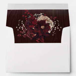 Enveloppes Mariage des fleurs de Bourgogne en bois