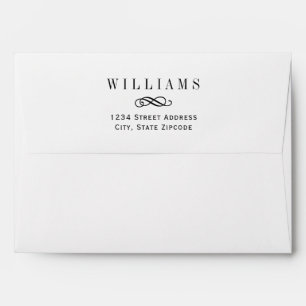 Enveloppes Mariage élégant en noir et blanc