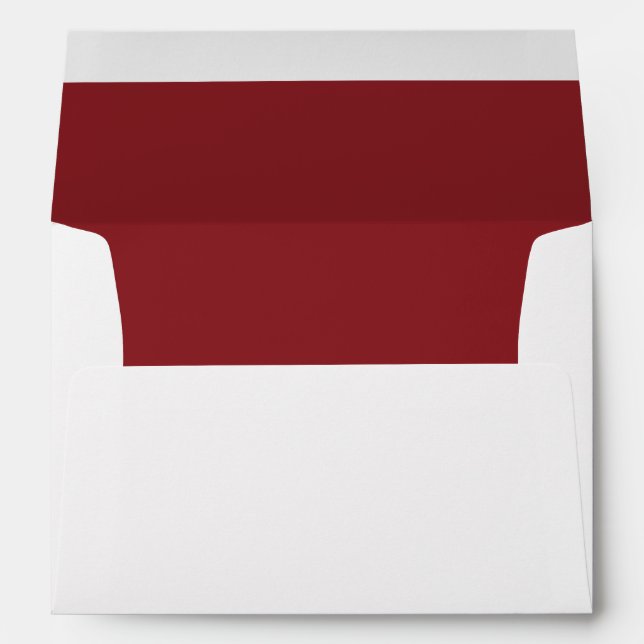 Enveloppes Mariage intemporel rouge et blanc (Dos (Bas))