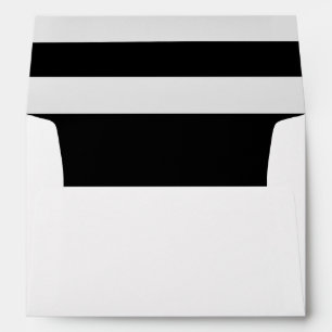 Enveloppes Mariage moderne de Black and White Stripes