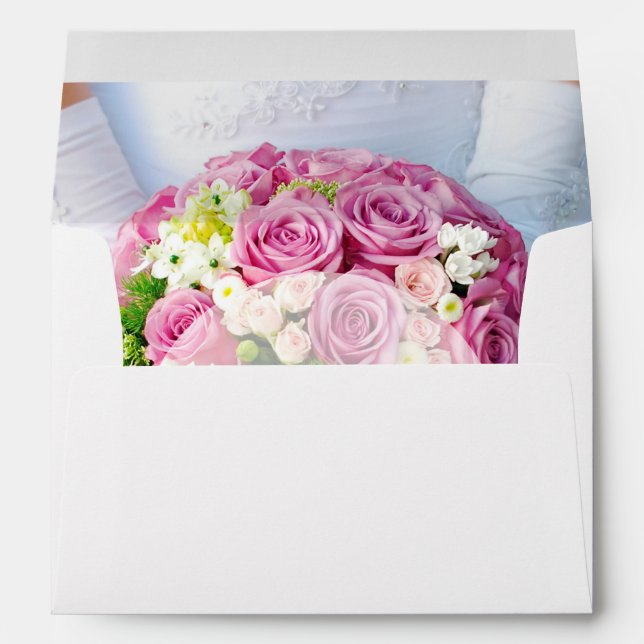 Enveloppes Mariage modifiable de dentelle nuptiale (Dos (Bas))