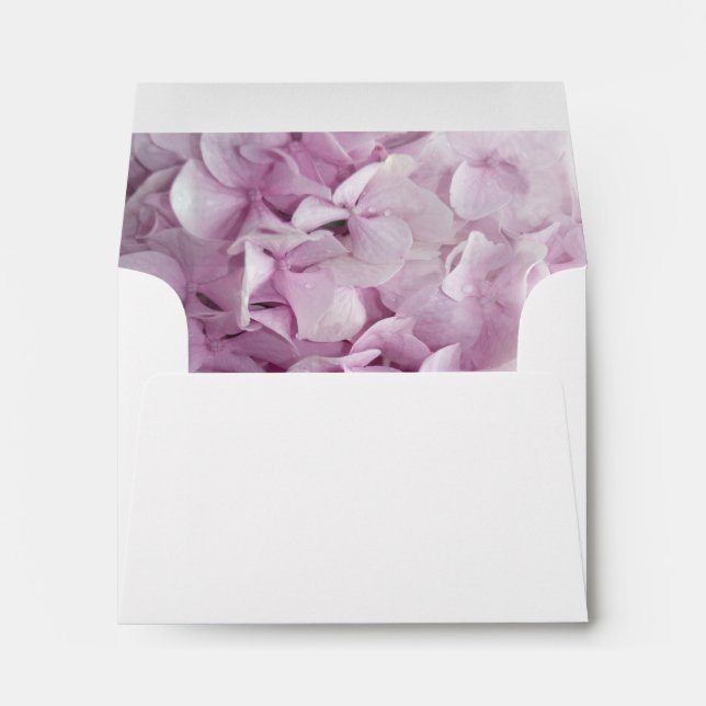 Enveloppes Mariage rose Hydrangea RSVP (Dos (Bas))
