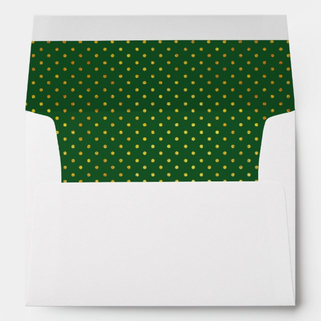 Enveloppes Mariage  vert motif (Dos (Bas))