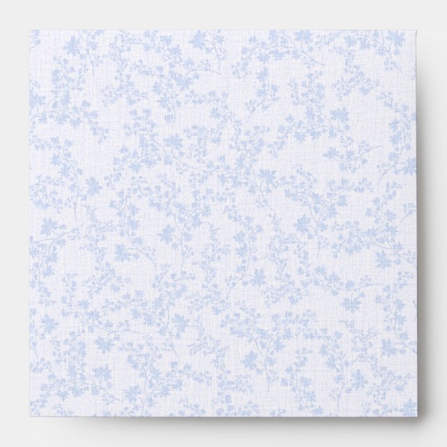 Enveloppes Mariage victorien bleu minable de style (Devant)