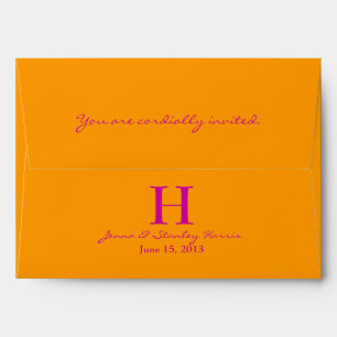 Enveloppes Mariages A7 Hot Rose & Orange