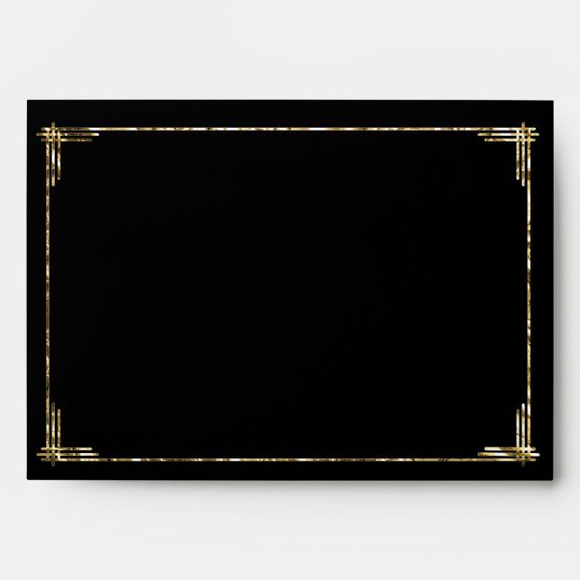 Enveloppes Mariages Art déco Gold Foil A7 (Devant)
