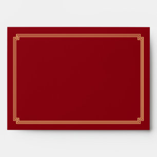 Enveloppes Mariages Art Déco Great Gatsby Red A7