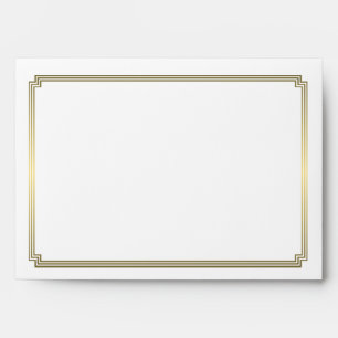 Enveloppes Mariages Art Déco Great Gatsby White A7