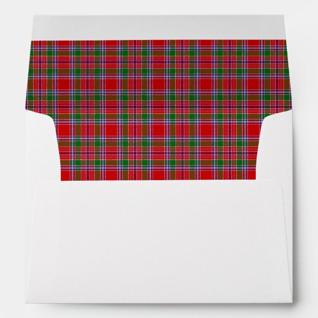 Enveloppes Mariages Burrell Tartan (Dos (Bas))