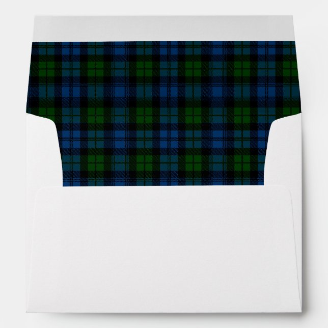 Enveloppes Mariages Campbell Tartan (Dos (Bas))