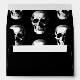 Enveloppes Mariages d'Halloween gothique du crâne