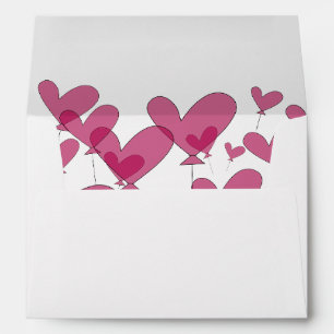 Enveloppes mariages en ballon rouge