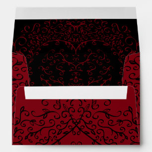 Enveloppes Mariages gothiques du coeur rouge et no