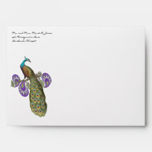 Enveloppes Mariages Peacock vintages