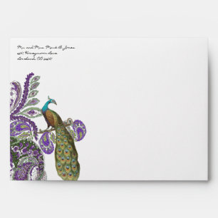 Enveloppes Mariages Peacock vintages