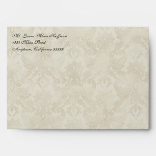 Enveloppes Mariages - Roses à la crème impressionn