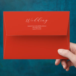 Enveloppes mariages rouges