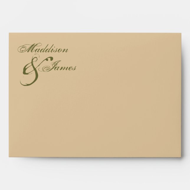 Enveloppes Mariée avec Bouquet inspiré (Devant)