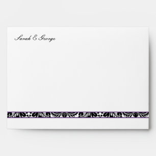 enveloppes mauves damasses