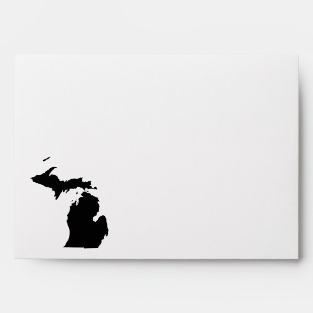 Enveloppes Michigan en noir et blanc (Devant)