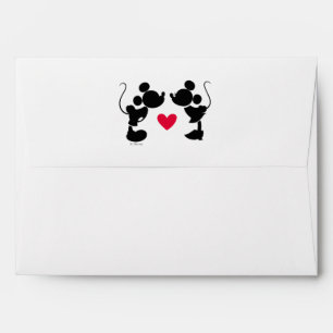 Enveloppes Mickey et Minnie Mariage Silhouette