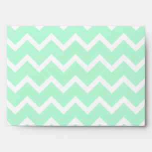Enveloppes Mint Green Zigzag Chevron Stripes.