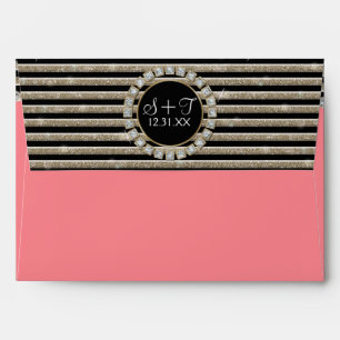 Enveloppes Mod horizontal moderne de Bling de regard de
