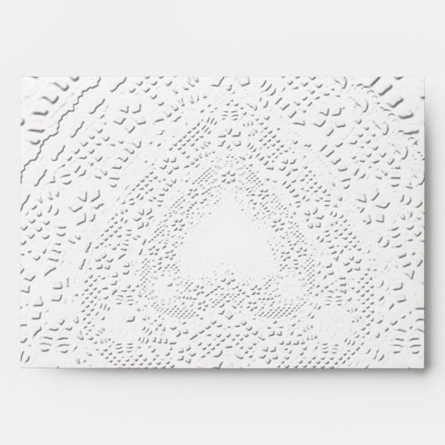 Enveloppes Modèle Arrière - plan en dentelle blanche (Devant)
