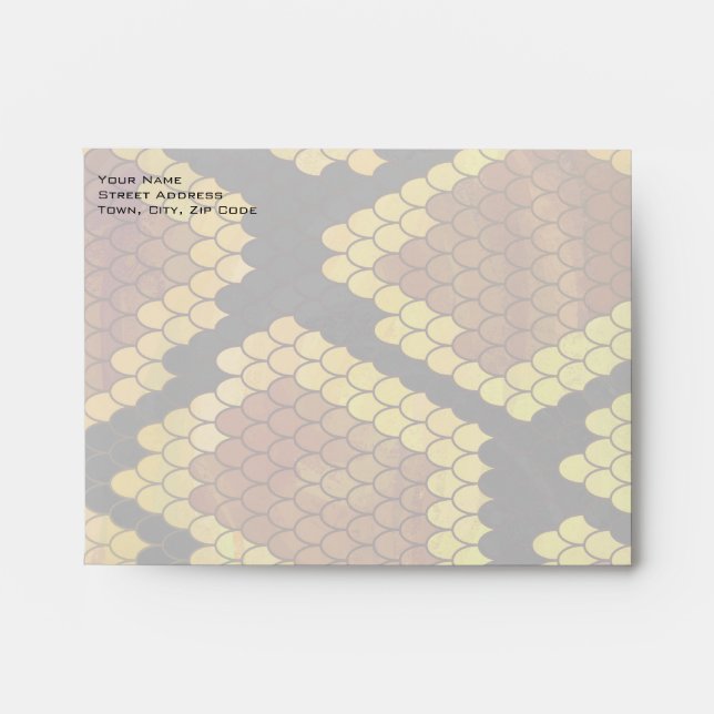 Enveloppes Monogram Snake Brown et Gold Print (Devant)
