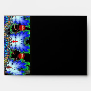 Enveloppes MONOGRAMME ÉPHÉMÉRAL noir blanc bleu rouge rubis