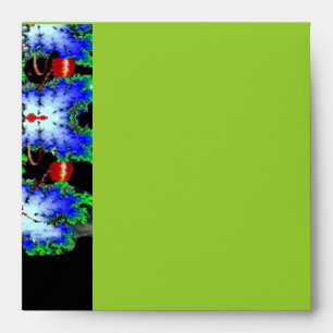 Enveloppes MONOGRAMME ÉPHÉMÉRAL noir vert bleu rouge rubis