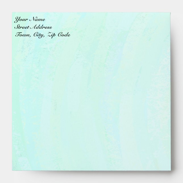 Enveloppes Monogramme noir et bleu de la menthe (Devant)