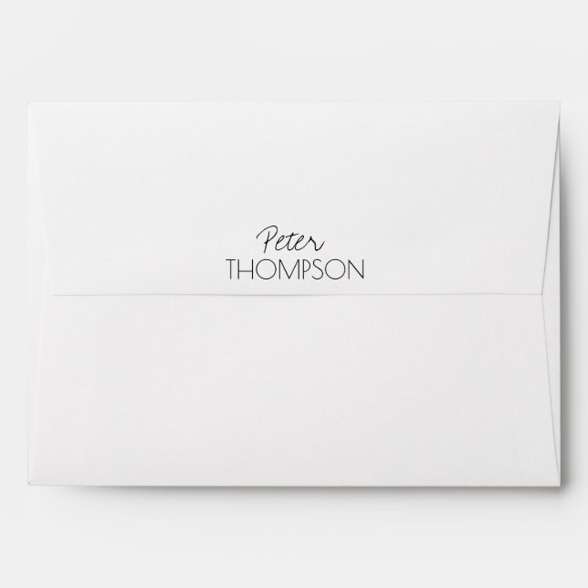 Enveloppes monogrammed / nom (Dos (Haut rabat))