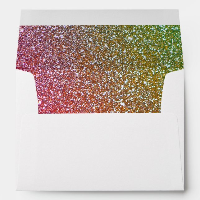 Enveloppes Mor rose de parties scintillant tendance (Dos (Bas))