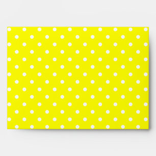 Enveloppes Motif à pois jaune et blanc