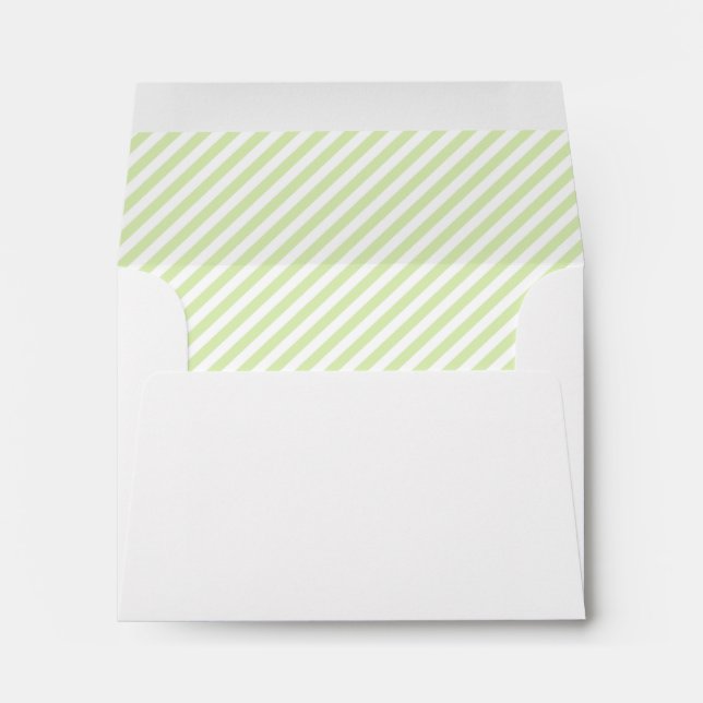 Enveloppes Motif à rayures vertes (Dos (Bas))